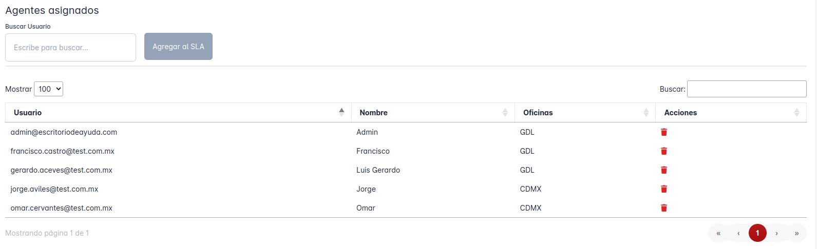 Agente nuevo asignado