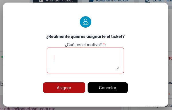 Asignarme ticket
