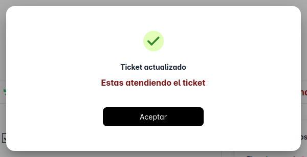 Atendiendo ticket