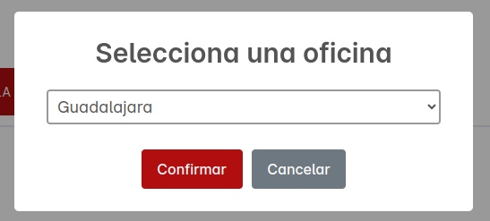 Seleccionar oficina